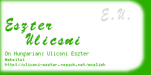 eszter ulicsni business card